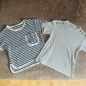 Striped Short Sleeve T-Shirts Set